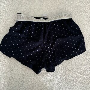 Hollister Women's Navy w/blue hearts Sleep shorts